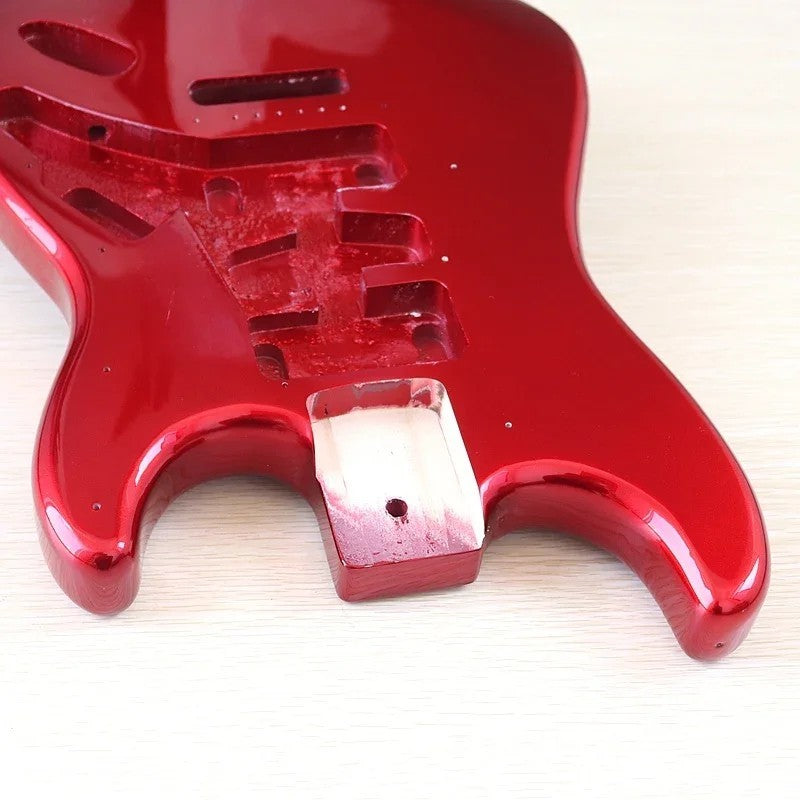 Metallic Red Finish Poplar Wood Guitar Body Fit ST Stratocaster