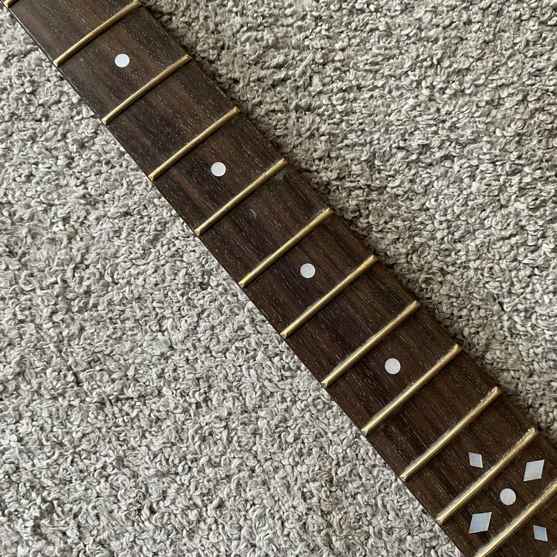 Dark Maple Electric Guitar Neck, Rosewood 22 Frets Fingerboard