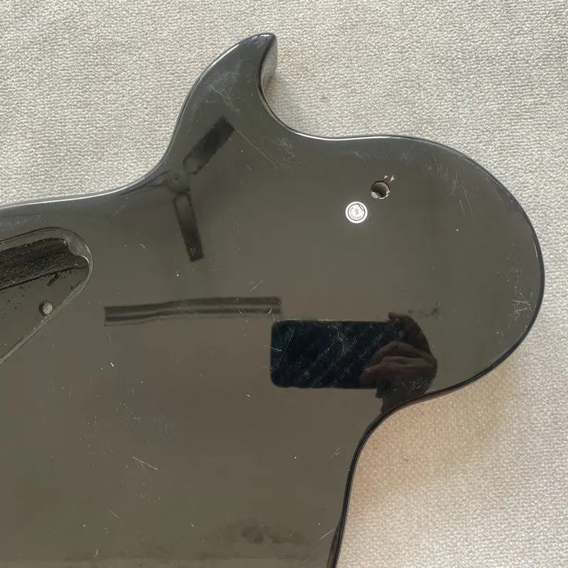 Black Single Cut Basswood Guitar Flat Top Body Fit Les Paul LP