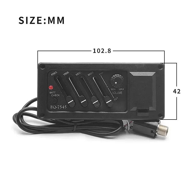 Left Handed Acoustic Guitar EQ7545 4 Band Equalizer EQ Amplifier Picku
