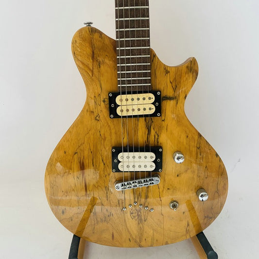 Sakura HH Guitar, Burl Wood Mahogany Body, Maple Neck, Rosewood Finger