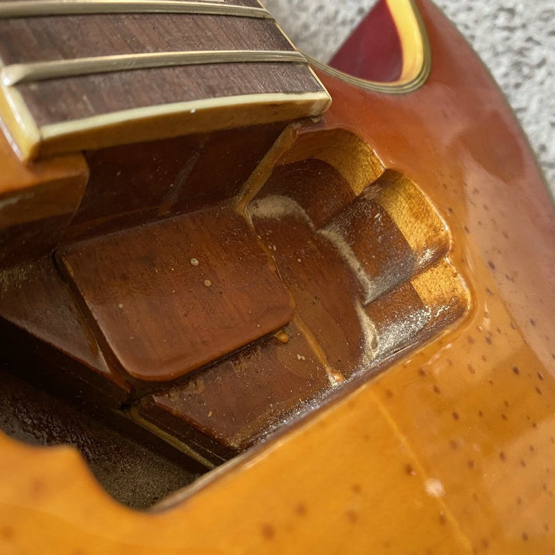 Cherry Burst DeVile Guitar Mahogany Body Rosewood Fingerboard Neck Fit