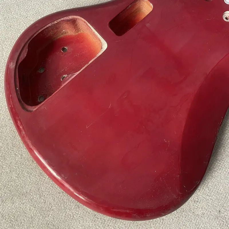 Red Basswood 4 String Electric Bass Body