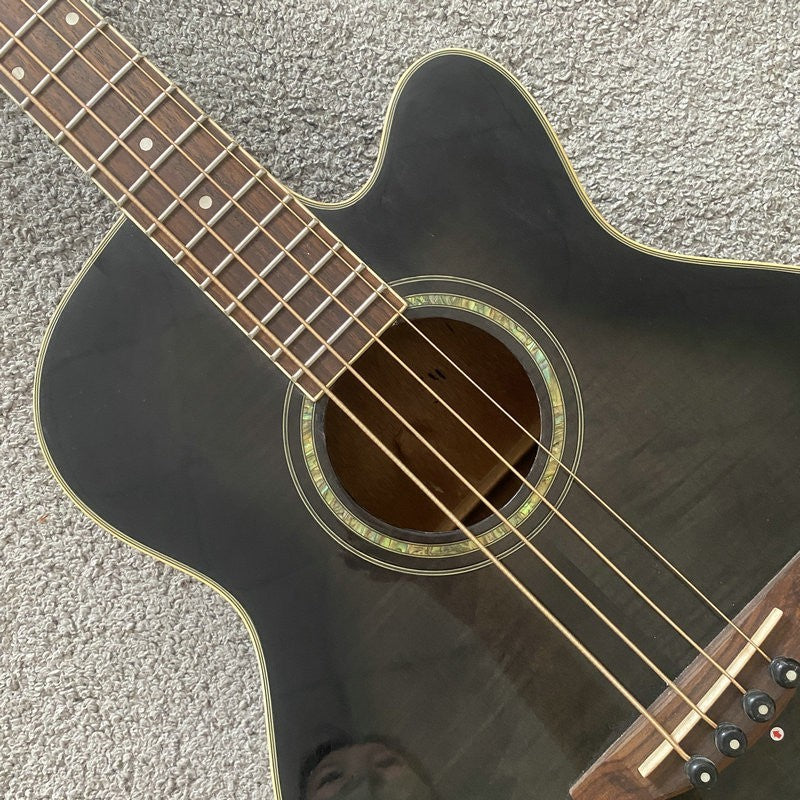 Ibanez 4 String Acoustic Electric Bass, Spruce and Tiger Maple Top Bod