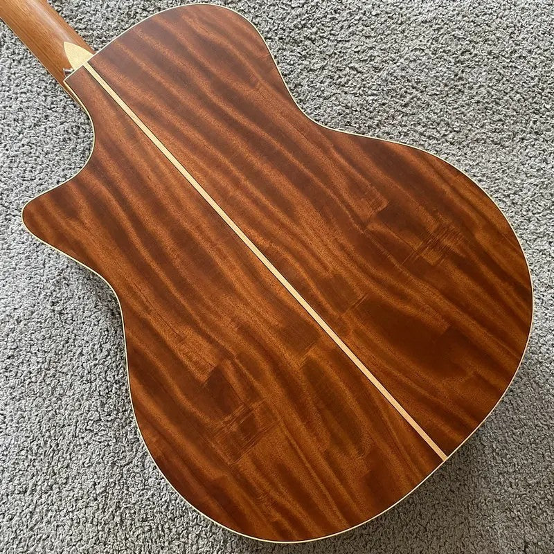 Luna 40 Inch Acoustic Guitar, Spruce Top Engraved Body, Mahogany Neck