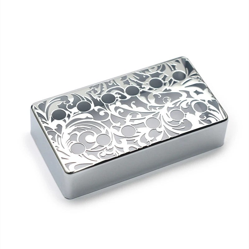 Chrome Vintage Brass Guitar Humbucker Pickup Covers Fit Epiphone Les P