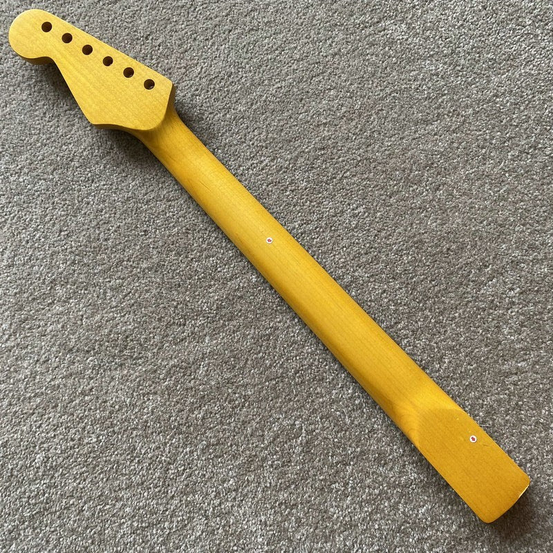 Yellow Guitar Maple Wood Strat Style Neck, Rosewood 22 Frets Fingerboa