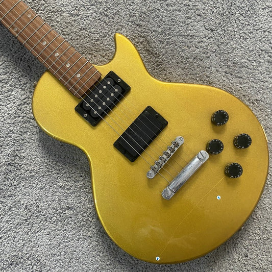 Metallic Gold Single Cut Guitar, Mahogany Body with Maple Neck Fit Les