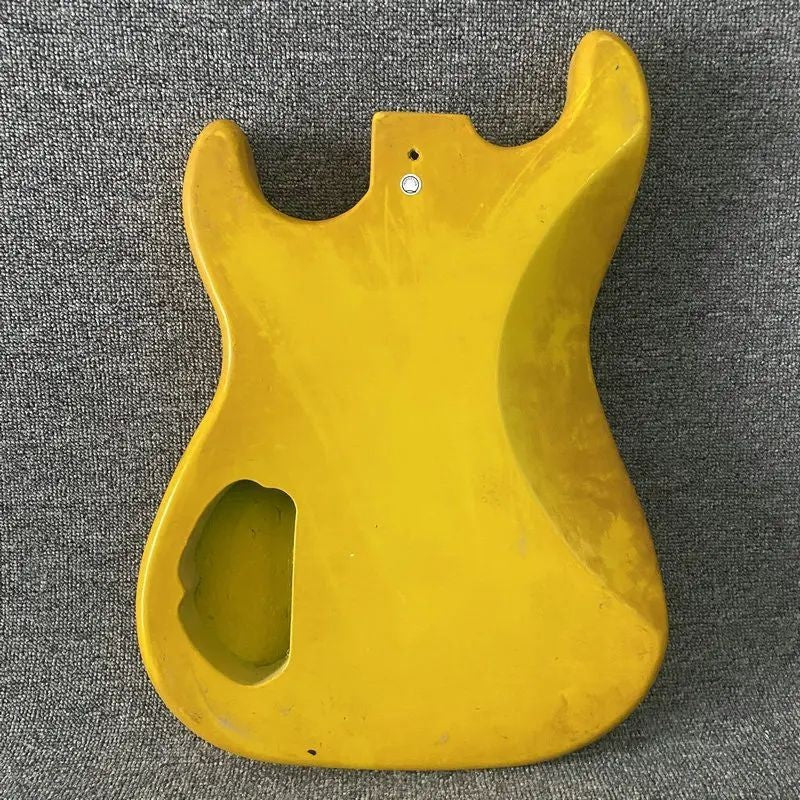 Yellow HH Guitar Basswood Double Cutaway Body