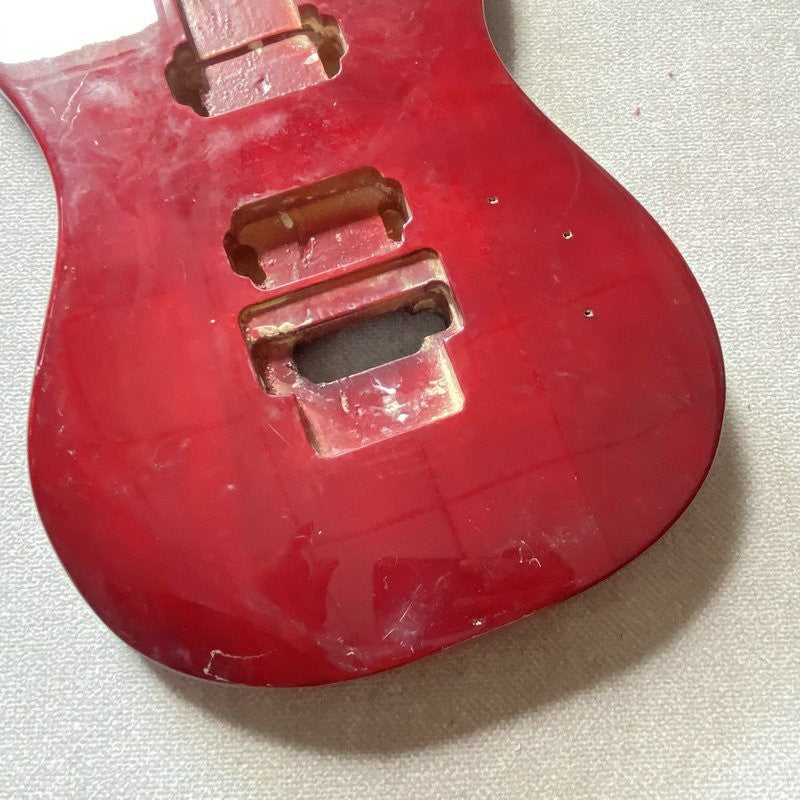 Red HH Guitar Double Cutaway Basswood Body