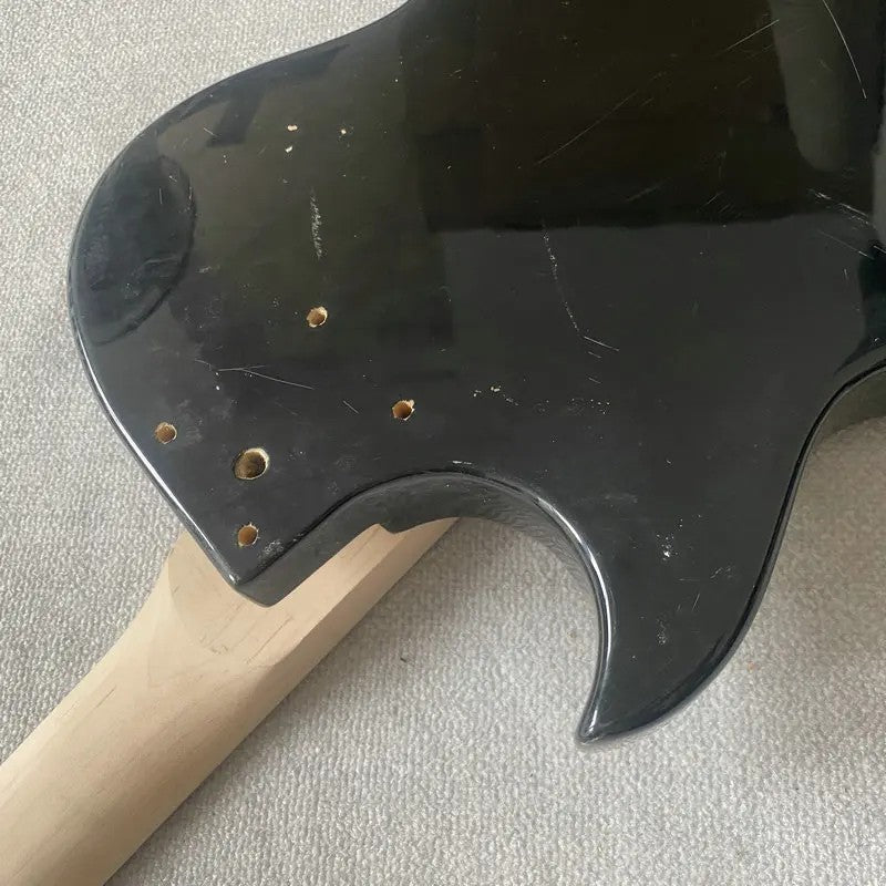 Black Basswood Guitar Body with Maple Neck, Rosewood Fingerboard DIY P