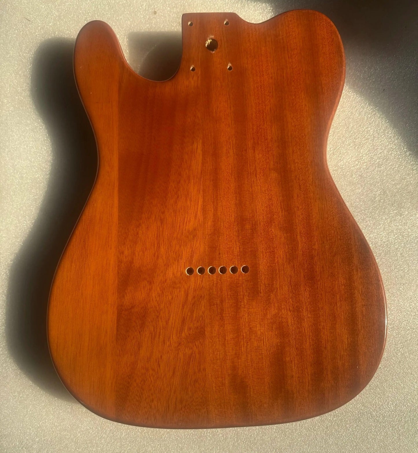 Mahogany Wood Guitar Body Spalted Maple Top Fit Tele Telecaster