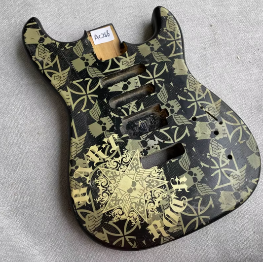 HSS Skull Head Top Guitar Basswood Body DIY Project