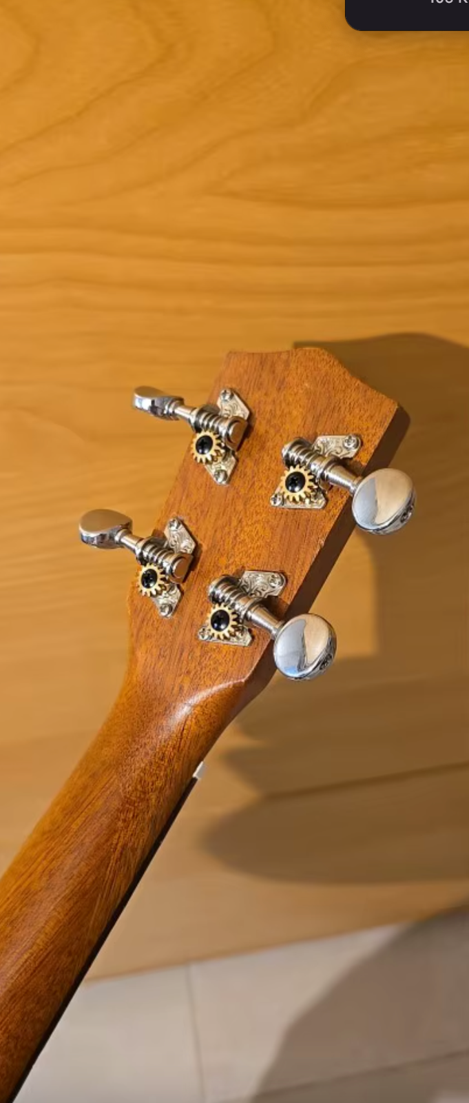 2R+2L Ukulele Open Gear Tuning Pegs Machine Heads Keys in Silver