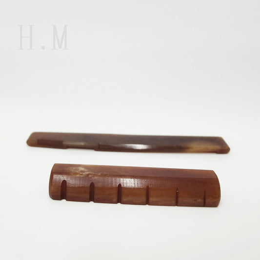 Camel Bone Acoustic Guitar Bridge Saddle and Nut Fit Jasmine, Washburn