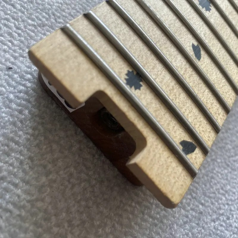 Red Left Handed Guitar Maple Wood Neck, 24 Frets Fingerboard