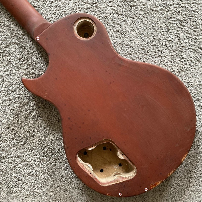 Cherry Burst Quilted Maple Top Guitar Body with Neck Fit Les Paul LP D