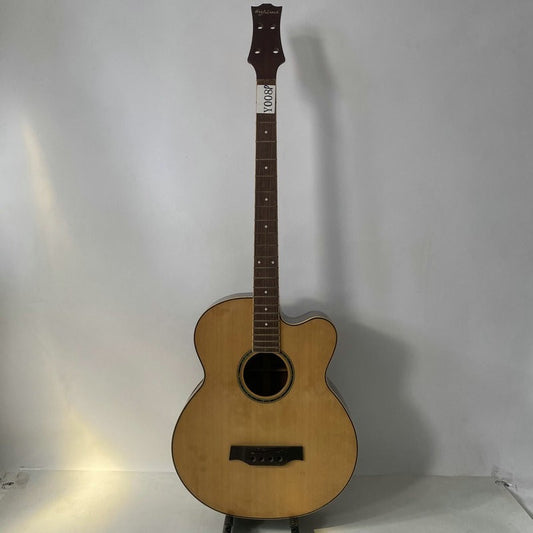 DIY 4 String Acoustic Electric Bass Spruce Plywood Body with Mahogany