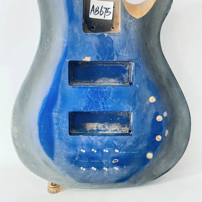 Blue Burst Solid Basswood Bass Guitar Body