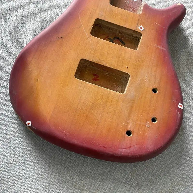 Cherry Burst Basswood Bass Guitar Body DIY Project