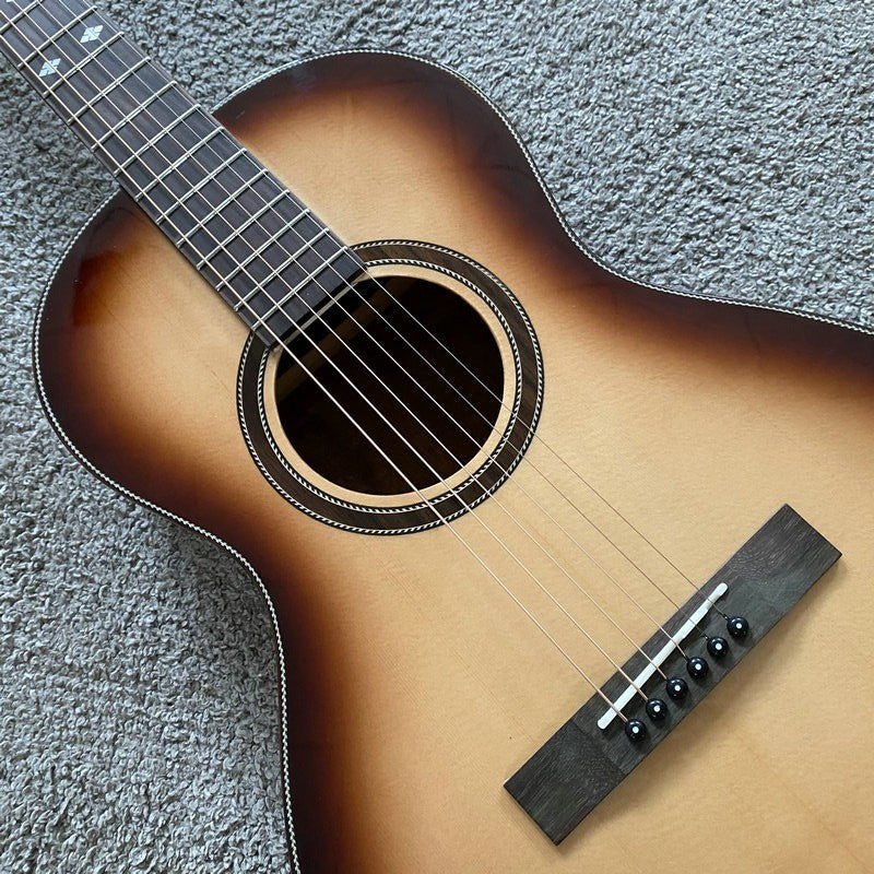 38 Inch Parlor Crossover Guitar, Spruce Top Body, Mahogany Neck