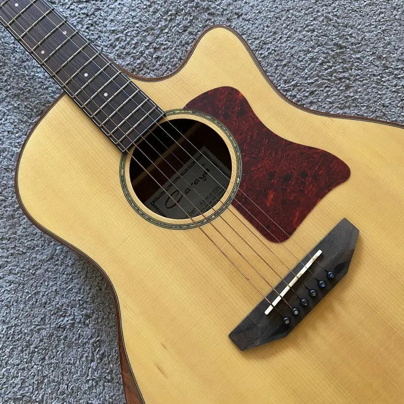 Caraya 41" Acoustic Guitar, Solid Spruce Top Body, Mahogany Neck