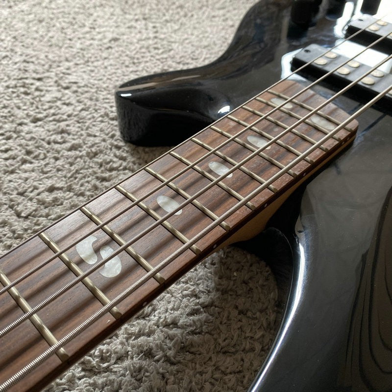 J&D 4 String Electric Bass, Solid Mahogany Body, Maple Neck, Rosewood