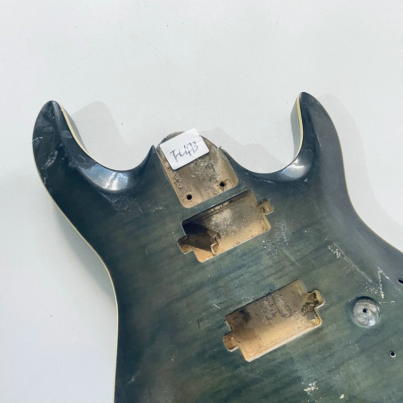HH Basswood Guitar Double Cutaway Body with Tiger Maple Top DIY Projec