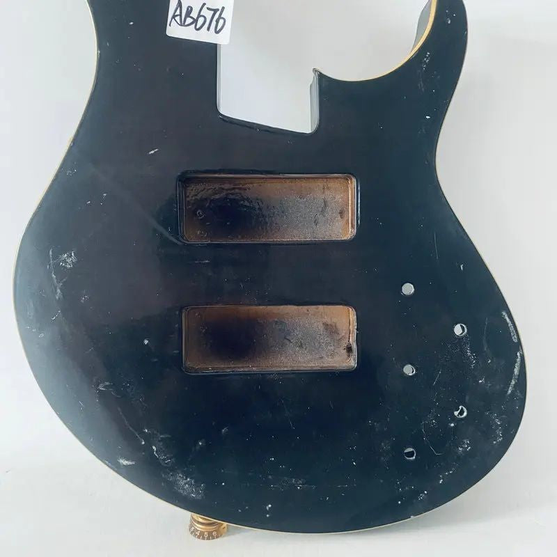 Basswood Black Bass Guitar Double Cutaway Body DIY Project