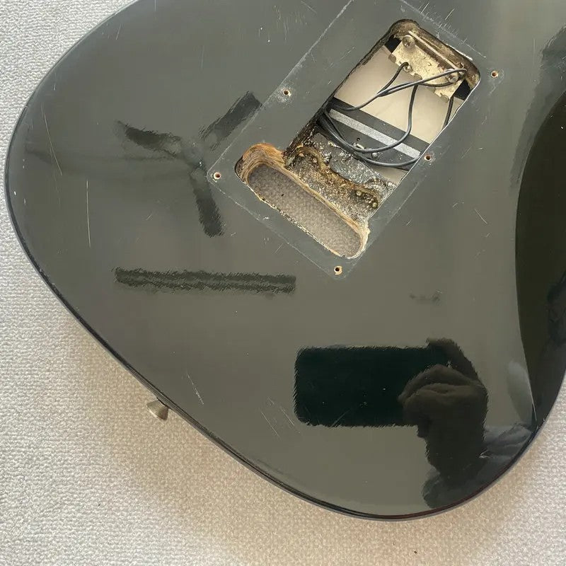 Black Basswood SSS Guitar Strat Stratocaster Style Body