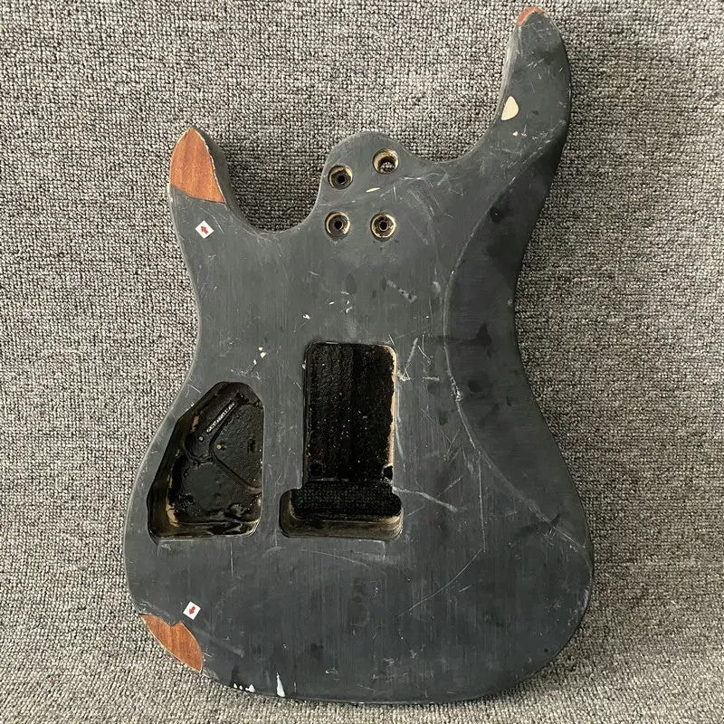 Basswood HSS Guitar Black Double Cutaway Body DIY Project