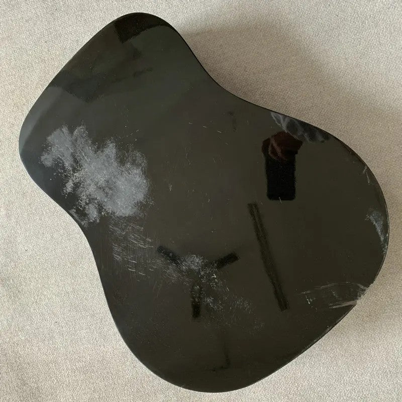 Glossy Black Acoustic Guitar Mahogany Sides Body 41"