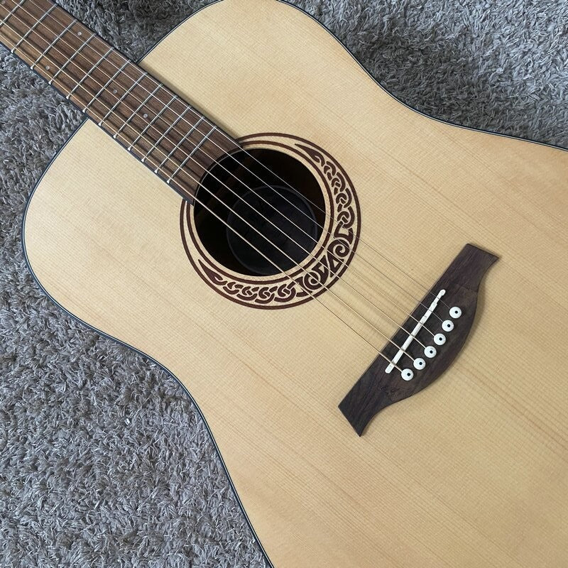 Luna Acoustic Guitar, Spruce Top Body, Mahogany Neck, Rosewood Fingerb