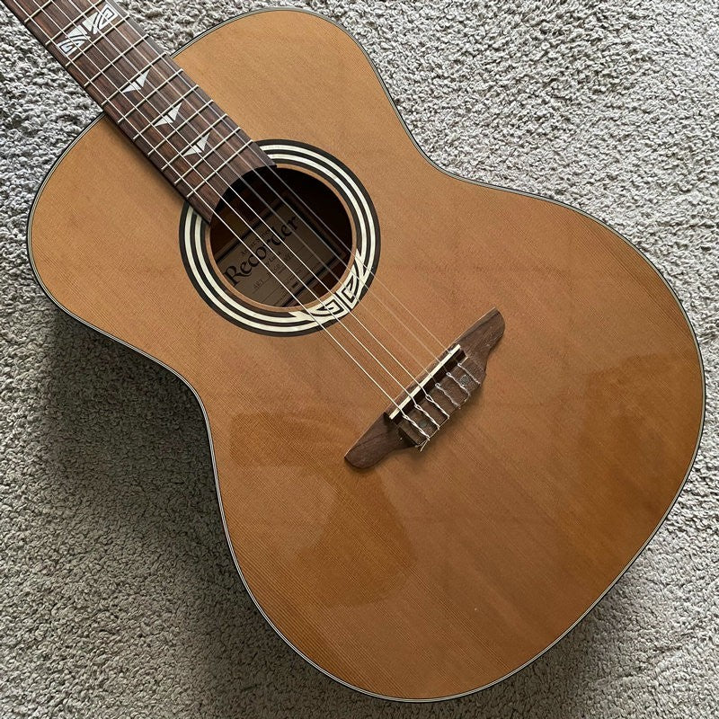 Luna Solid 40 Inch Classical Guitar, Red Pine Top Body, Mahogany Neck,