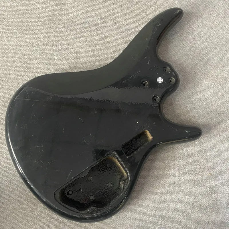 Black Lefty Basswood 4 String Electric Bass Body
