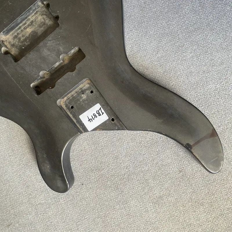 Metallic Silver 4 String Bass Basswood Body
