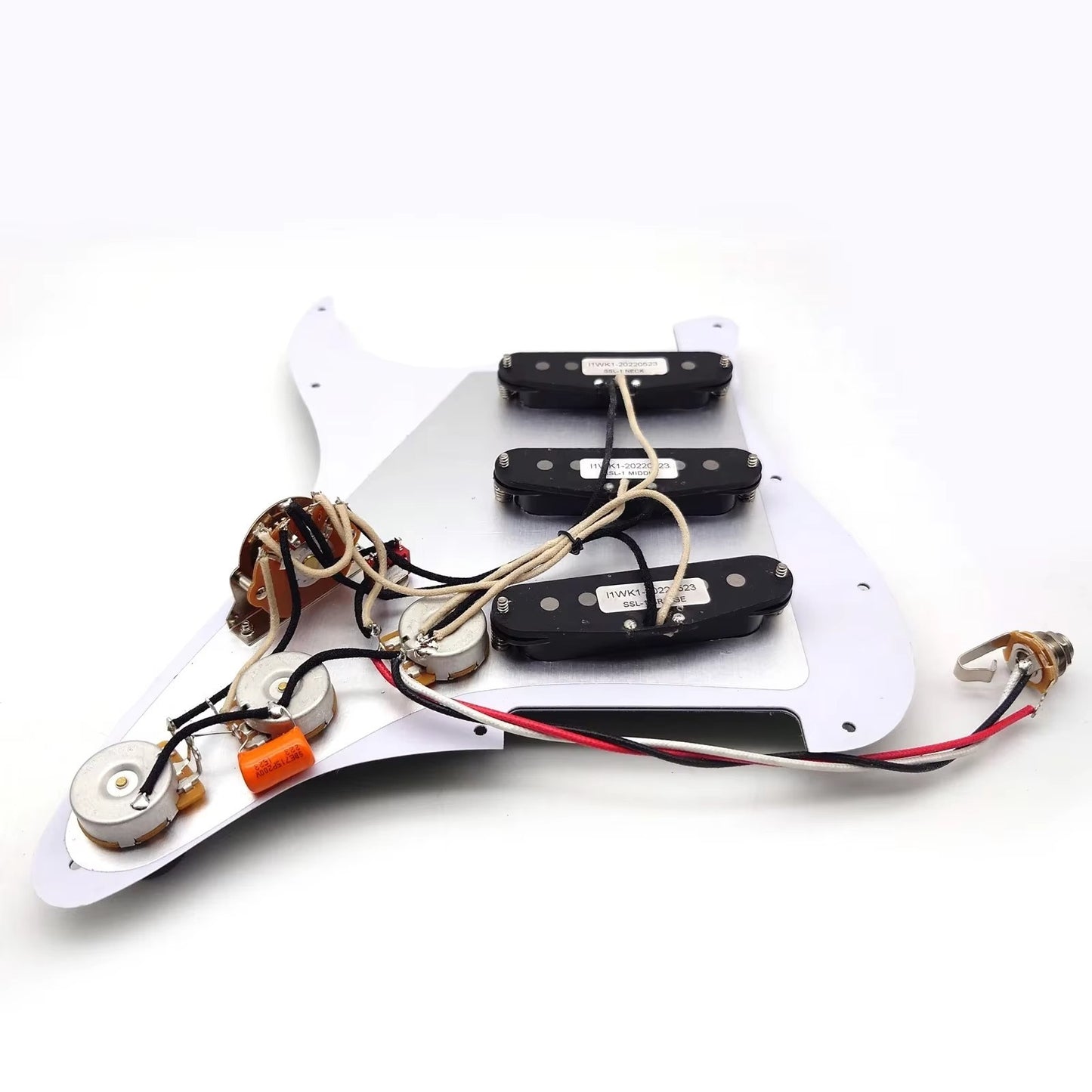 Green Pearl Loaded Prewired Guitar Pickguard, Multi Function Switches