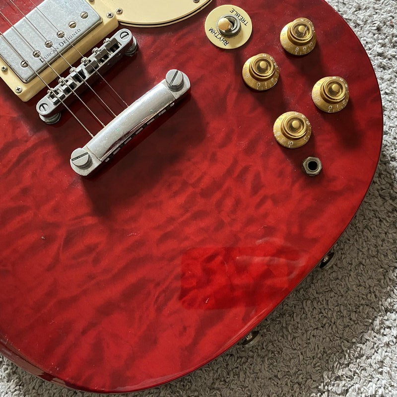 Samick Red Electric Guitar, Mahogany Body, Rosewood Fingerboard Neck