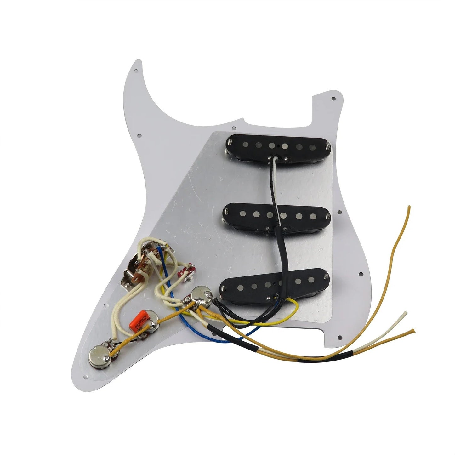 Alnico 5 Pickups Guitar Green Pearl Loaded Prewired Pickguard Fit Stra