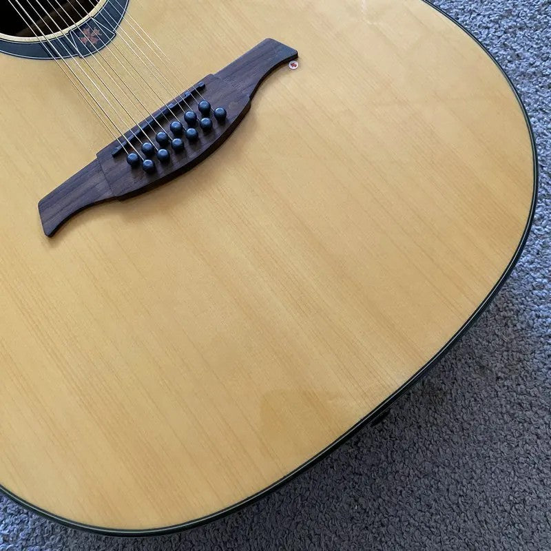 LAG 12 String Acoustic Electric Guitar, Spruce Top Mahogany Body and N
