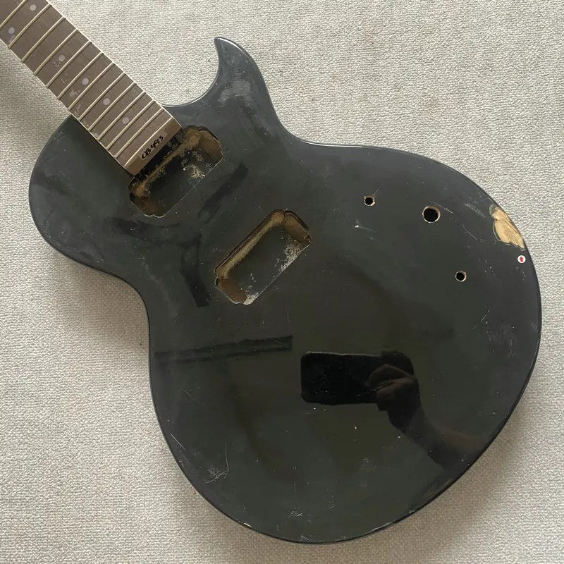 Black Basswood Guitar Body with Maple Neck, Rosewood Fingerboard DIY P