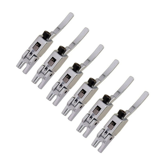 6pcs Chrome Guitar Locking Bridge Tremolo Saddles Set Fit Floyd Rose