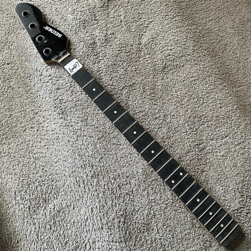 Black Maple Wood 4 String Bass Neck, Rosewood Fingerboard Fretboard