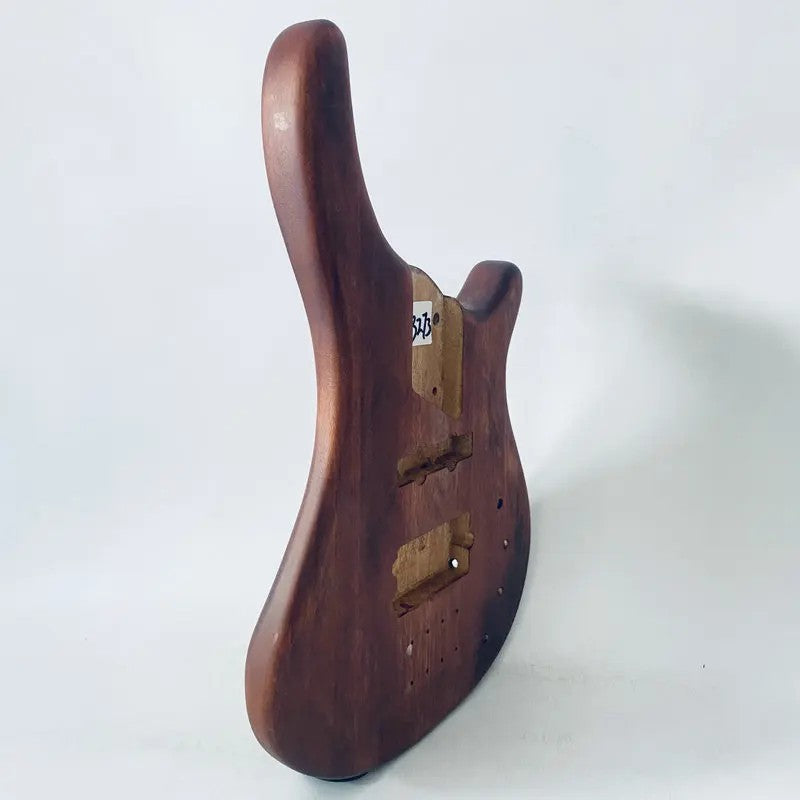 Mahogany Wood 4/5 String Bass Guitar Body DIY Project