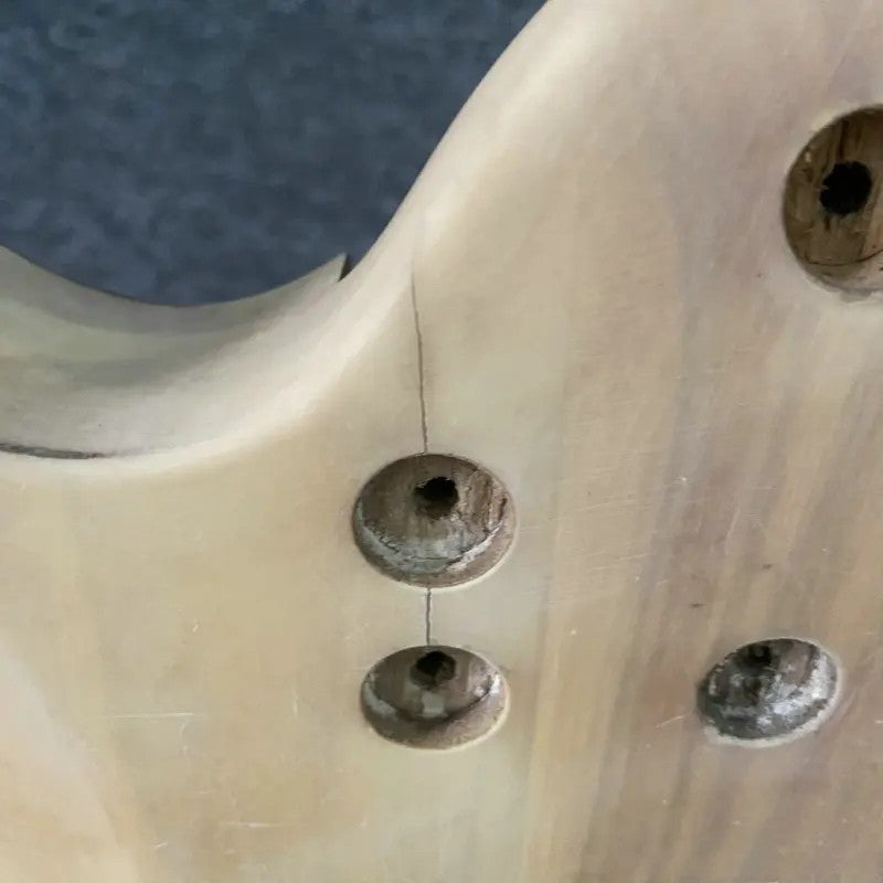 Mahogany Wood Electric Bass Guitar Body