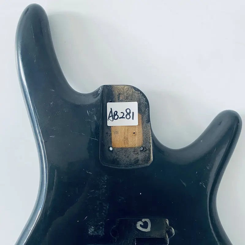 Black Basswood 4 String Bass Body DIY Project