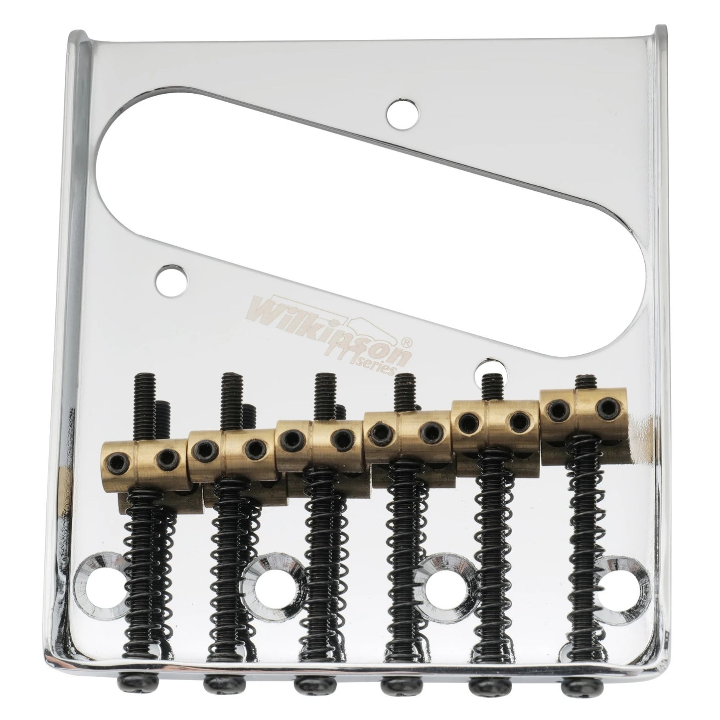 Chrome Wilkinson Guitar 6 Brass Saddles Ashtray Fixed Bridge Fit Telec