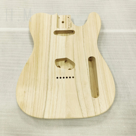 Poplar Wood Guitar Single Cut Body, String Through Bridge Fit Telecast