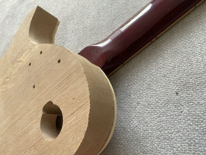 Unfinished Guitar Basswood Body with Neck, Rosewood Fingerboard Fit Le