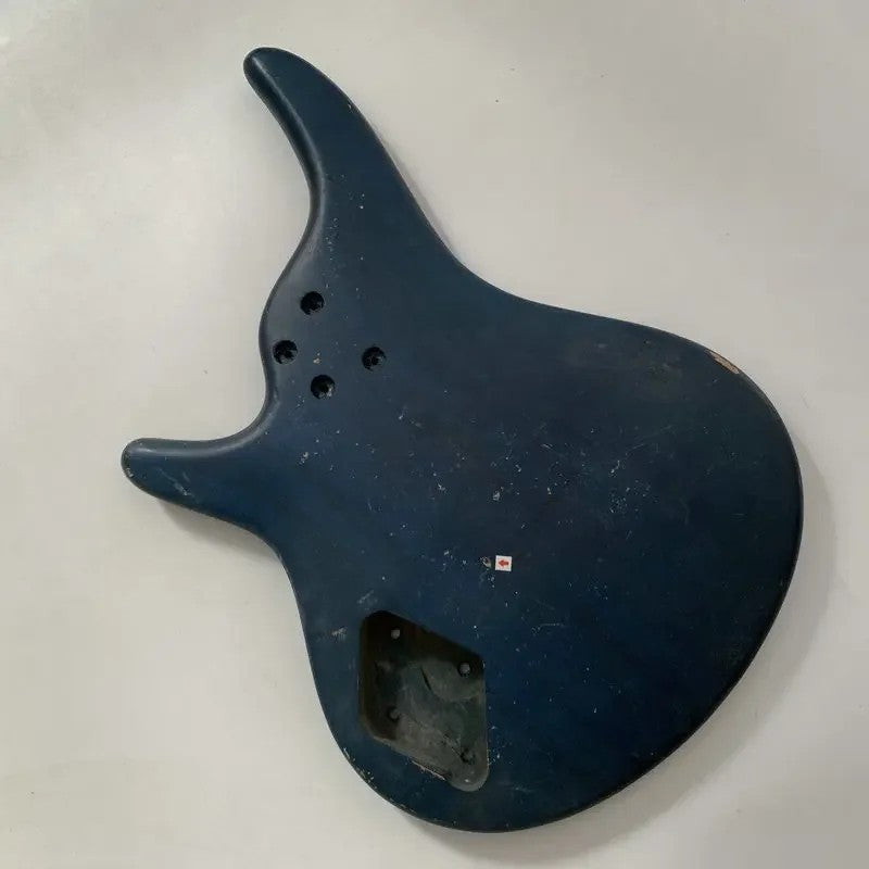 Blue 5 String Bass Basswood Wood Body